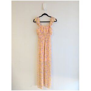 Wild Skye Floral Maxi Dress with ruffle straps